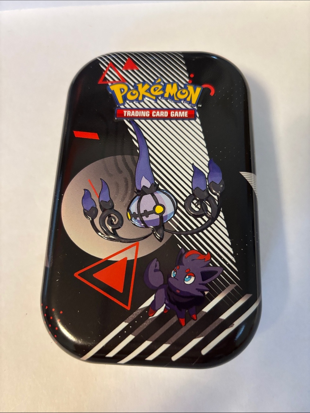 Trading Card Game Metal Tin Can Only - Black with Purple Artwork